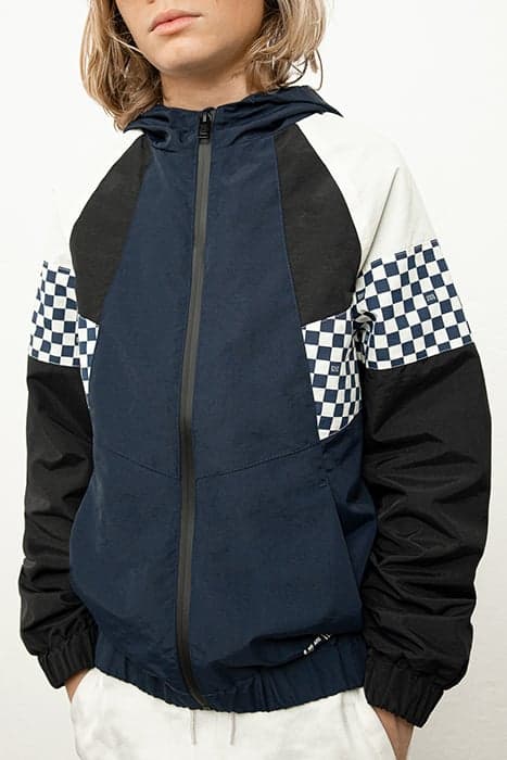 BOYS’ NAVY, BLACK, ECRU CHECKERBOARD JACKET by IKKS