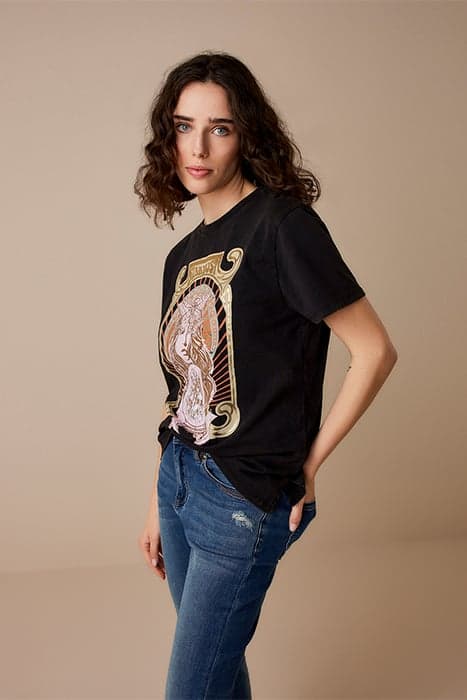 TOP STARDUST TEE BLACK by Summum Woman