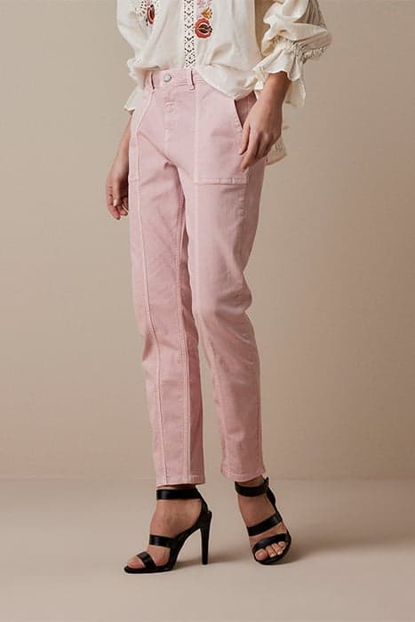 SLIM PANT GRAIN STRETCH TWILL ROSE QUARTZ by Summum Woman