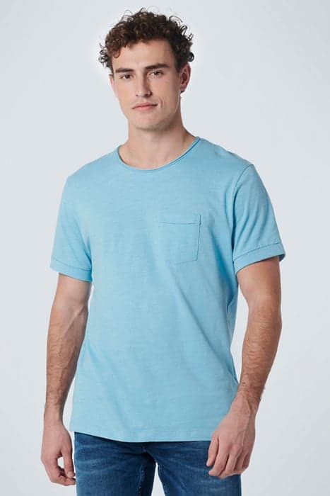 T-SHIRT CREWNECK SLUB LIGHT AQUA by No Excess