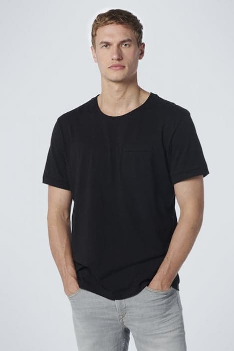 T-SHIRT CREWNECK SLUB BLACK by No Excess