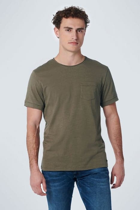 T-SHIRT CREWNECK SLUB ARMY by No Excess