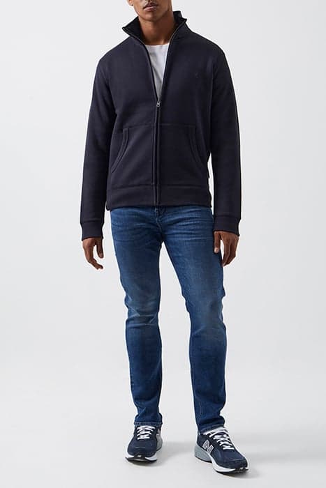 FUNNEL NECK ZIP-THROUGH SWEATER DARK NAVY/GUNMETAL by French Connection