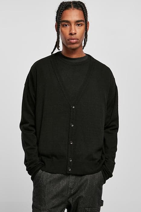 ECO MIX BOXY CARDIGAN BLACK by Urban Classics