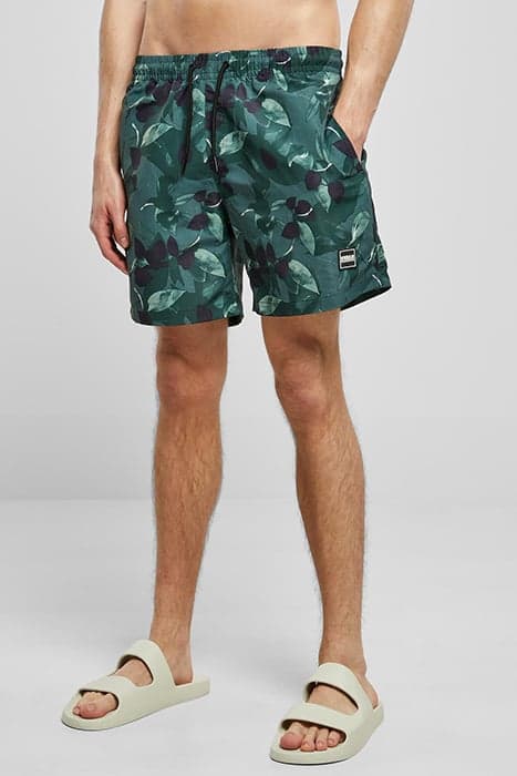 PATTERN SWIM SHORTS GREENLEAFS by Urban Classics