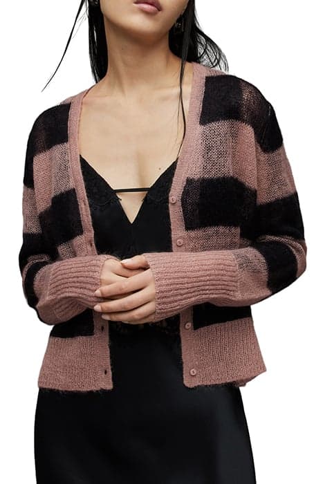 RENEE CARDIGAN PUTTY PINK/BLACK by AllSaints