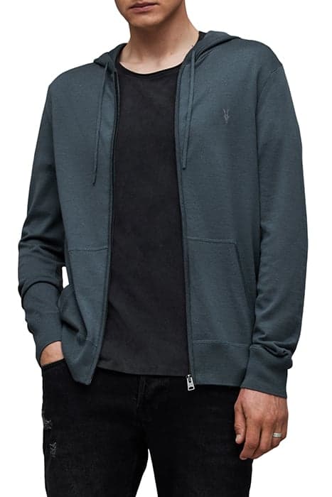 MODE MERINO ZIP HOOD BEETLE BLUE by AllSaints