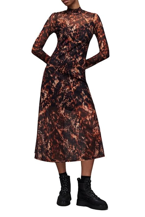 HANNA SPARK DRESS BROWN by AllSaints