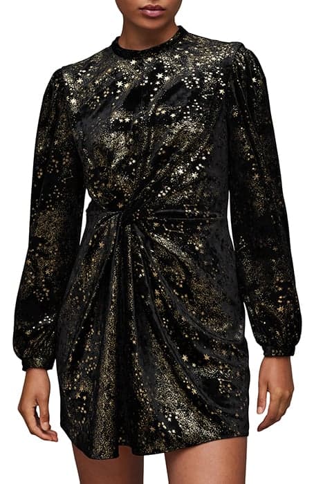 JEMIMA STAR DRESS BLACK GOLD by AllSaints