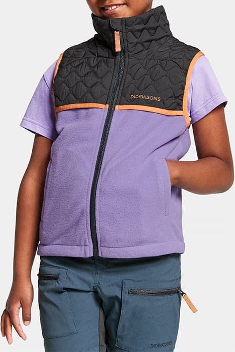 TISTEL KIDS VEST JACARANDA PURPLE by Didriksons