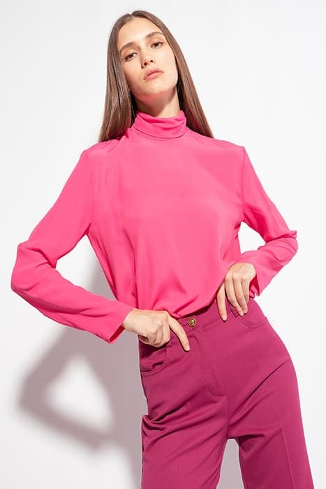 BALDA BLUSA CREPE DE CHINE MAGENTA by PINKO