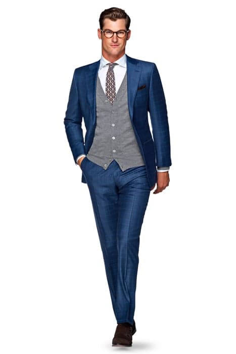 SUIT-BLUE-CHECK BLUE by Suitsupply