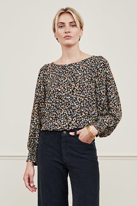 CHARLOTTE TOP BLACK/CLASSY CAMEL by Fabienne Chapot