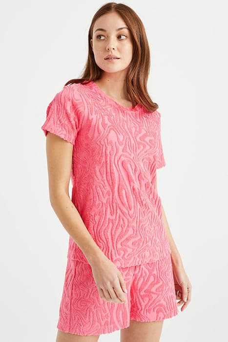 T-SHIRT BRIGHT PINK by WE Fashion