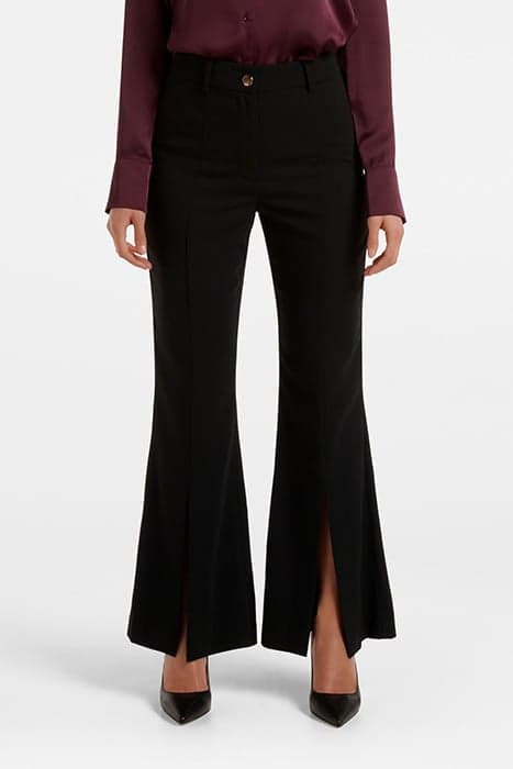 STELLA SPLIT FRONT PANT BLACK by Forever New