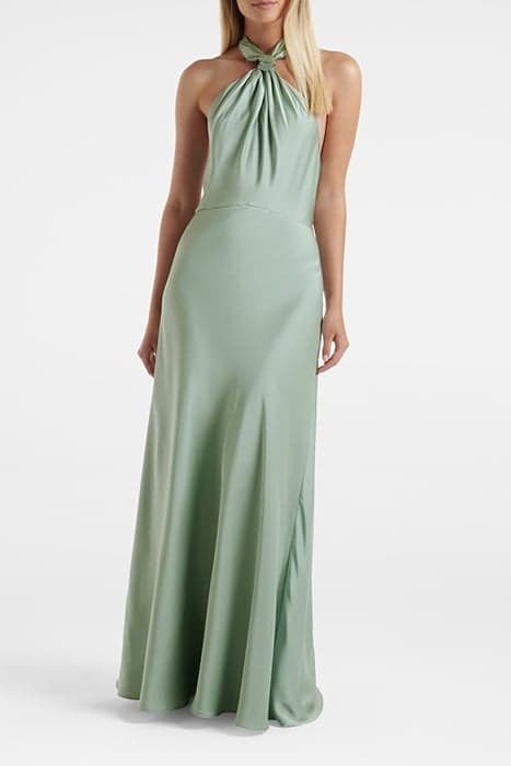 YVETTE KNOT TIE GOWN SEAFOAM by Forever New