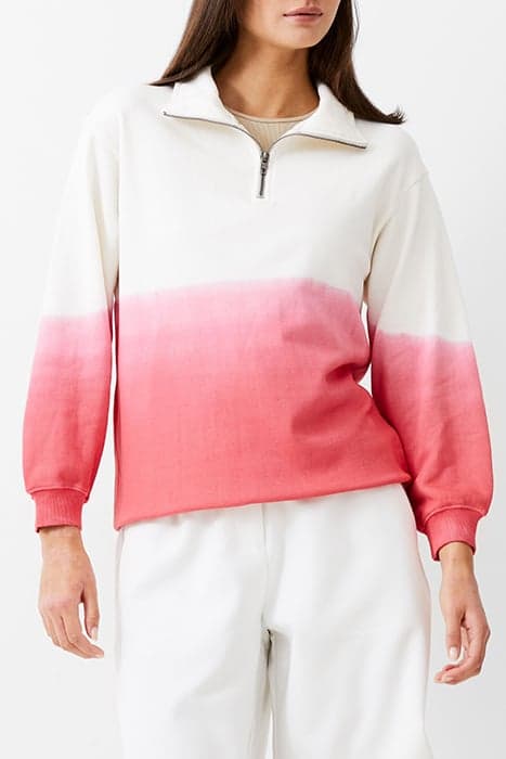 FC OMBRE HALF ZIP SWEAT CAMELLIA/IVORY by French Connection