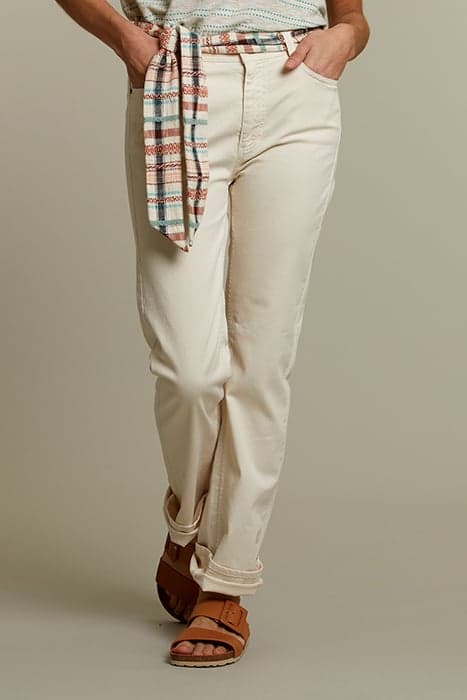 CREAM STRAIGHT PANTS by River Woods