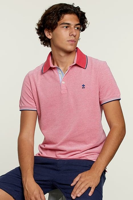 CUSTOM FIT COTTON POLO PASSION RED by River Woods