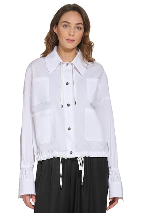 L/S POPLIN FIELD SHR WHITE by DKNY