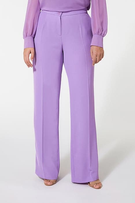 STRAIGHT-LEG TROUSERS IN FLOWING FABRIC PURPLE by Elena Mirò