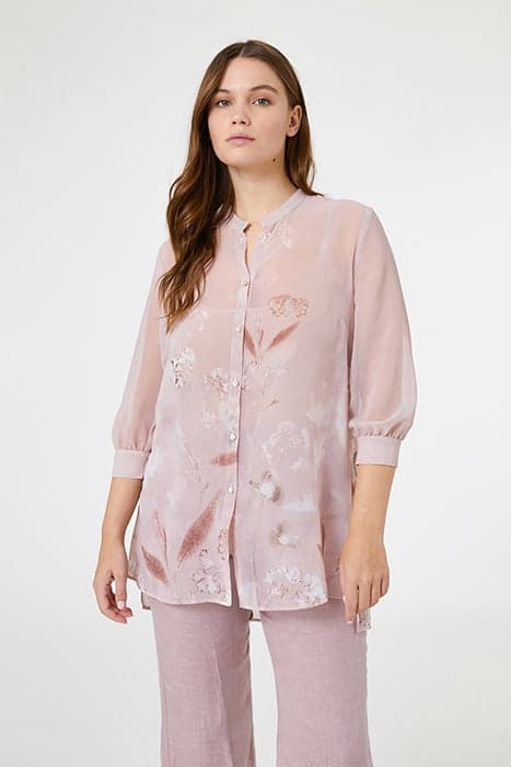 FLORAL VISCOSE SHIRT PINK by Elena Mirò