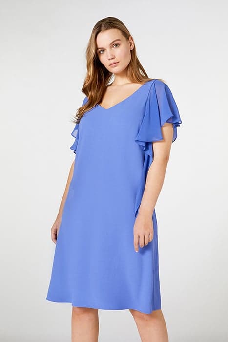 ELEGANT DRESS WITH FLOUNCED SLEEVES DARK BLUE by Elena Mirò