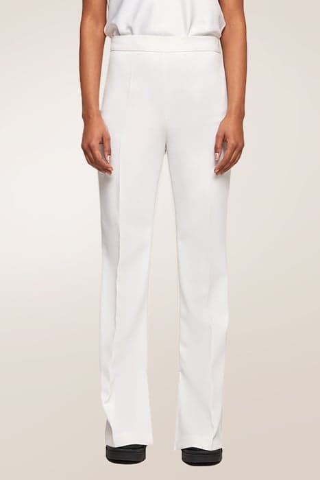 FLARE TROUSERS WITH SPLIT WHITE by Motivi