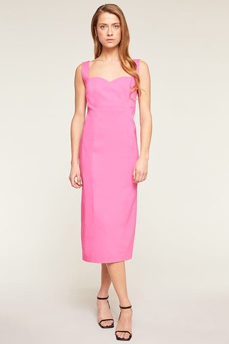 SHEATH DRESS WITH SWEETHEART NECKLINE FUCSIA by Motivi