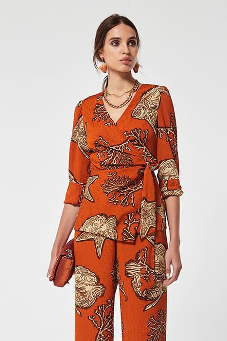 BAMBULA JACQUARD ENOLA TOP ORANGE by OKY