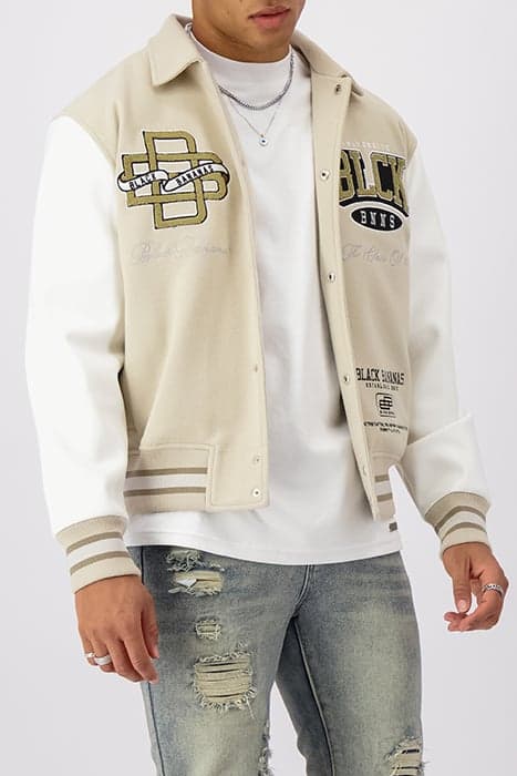 MONO VARSITY JACKET SAND by Black Bananas