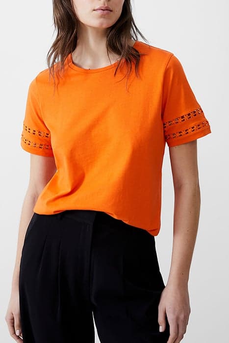 CROCHET TRIM TEE MANDARIN by French Connection