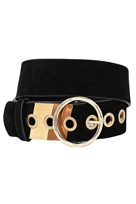 I.CODE BLACK SUEDE WIDE BELT by ICODE