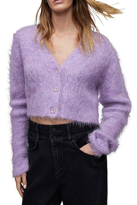 WICK BRUSHED CARDI LILAC HAZE by AllSaints