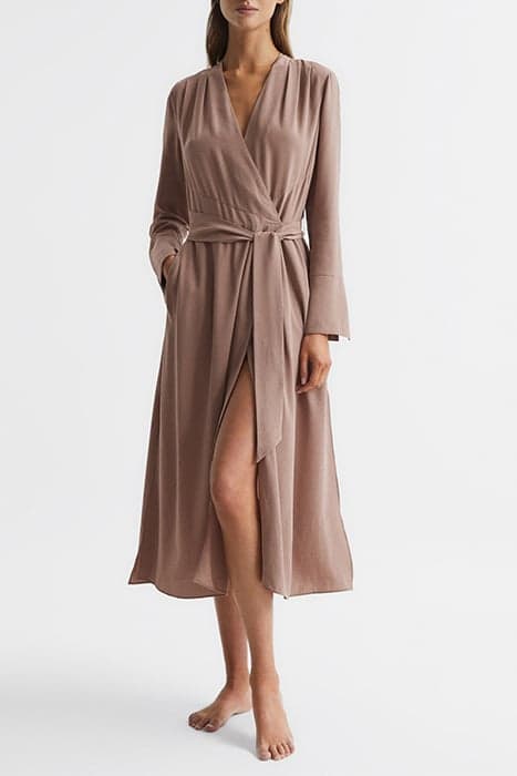 ILLARIA-SILK ROBE MINK by Reiss