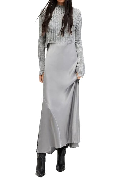 AMOS DRESS GREY MARL by AllSaints