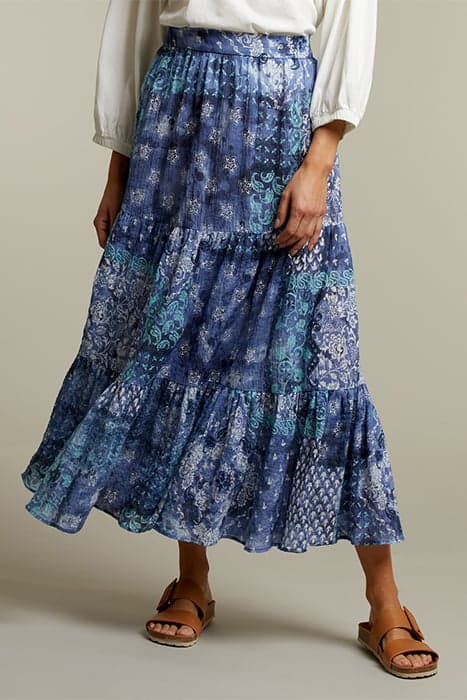 FANTASY BLUE ELASTIC WAIST SKIRT by River Woods