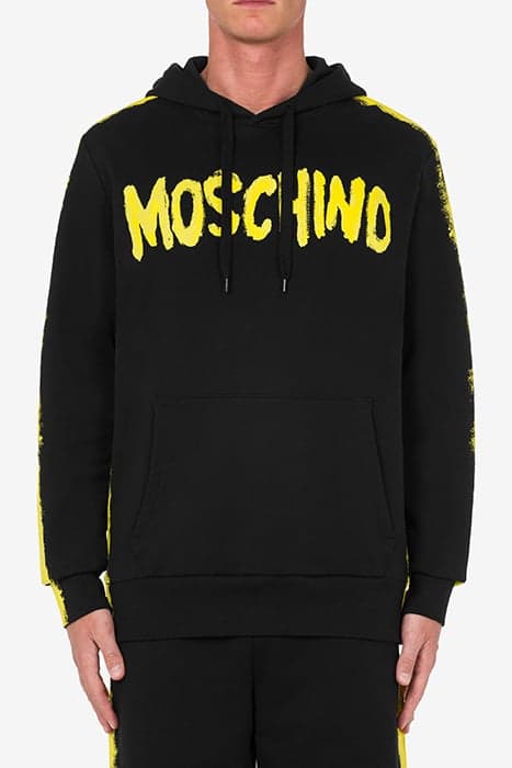 MOSCHINO PAINT HOODIE BLACK by Moschino