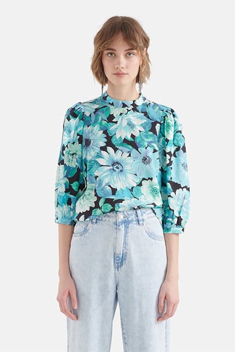 LM-SBFLORAL BLUE TOP BLUE by Shoeby