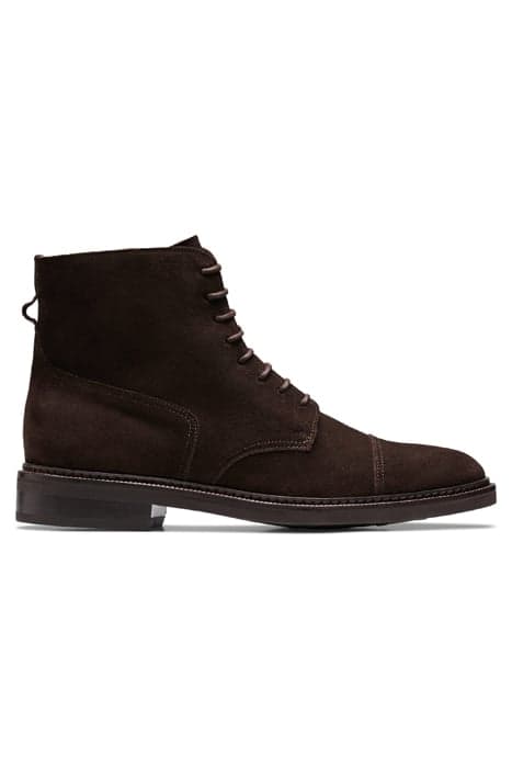 SUEDE-LACEDBOOT-D.BROWN BROWN by Suitsupply