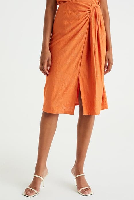 SKIRT MEDIUM LENGTH ORANGE by WE Fashion