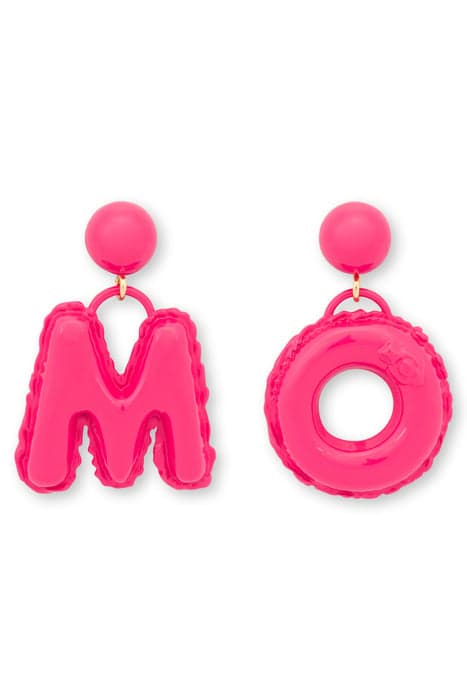 INFLATABLE LETTERS EARRINGS FUCHSIA by Moschino