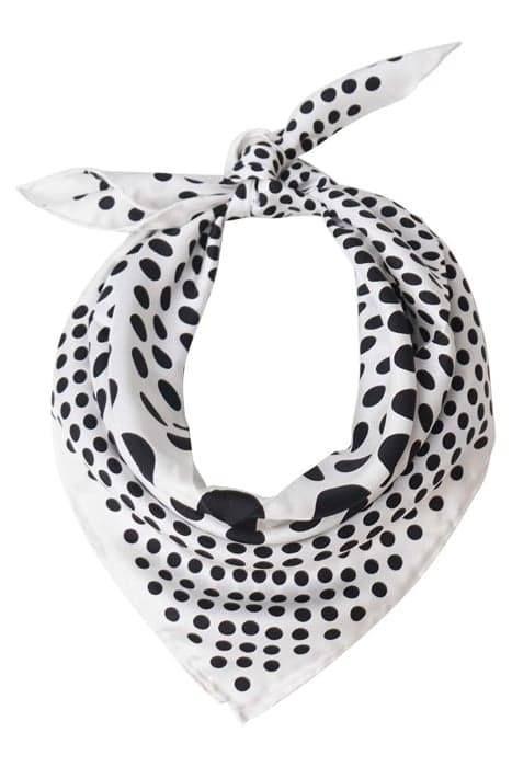 SILK SQUARED SCARF POLA BLACK WHITE WHITE, BLACK by Mucho Gusto