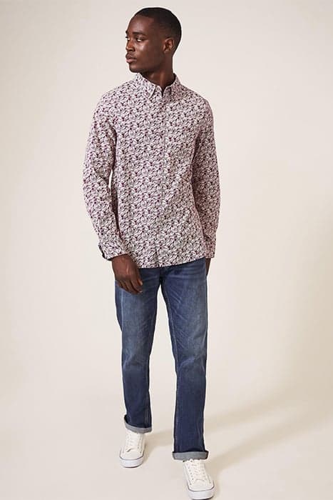 DANDELION PRINTED SHIRT DARK PLUM by White Stuff