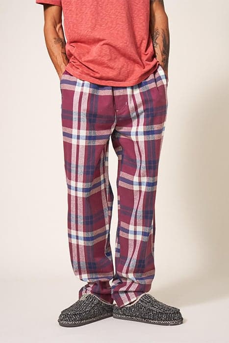 MOORLAND FLANNEL PJ TROUSER PLUM MULTI by White Stuff