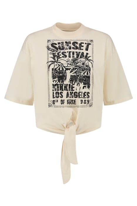 FESTIVAL KNOT T-SHIRT CREAM by NIKKIE