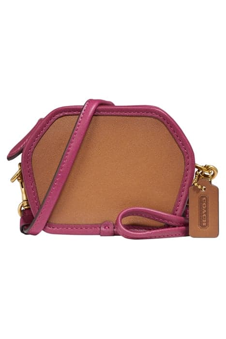 GEOMETRIC COIN CASE IN COLORBLOCK LIGHT SADDLE MULTI by Coach