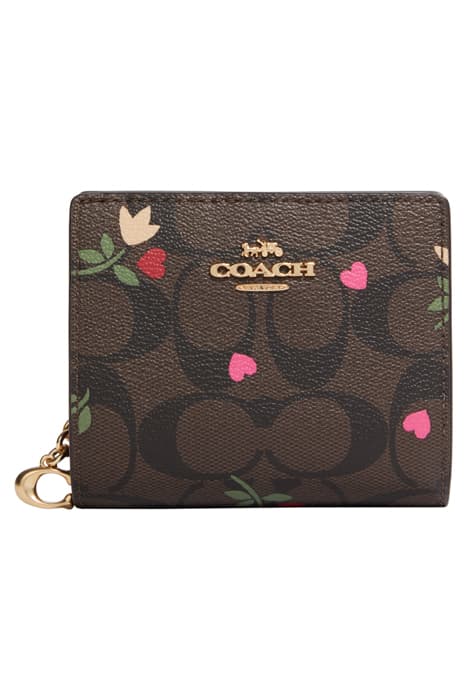 SNAP WALLET BROWN MULTI by Coach