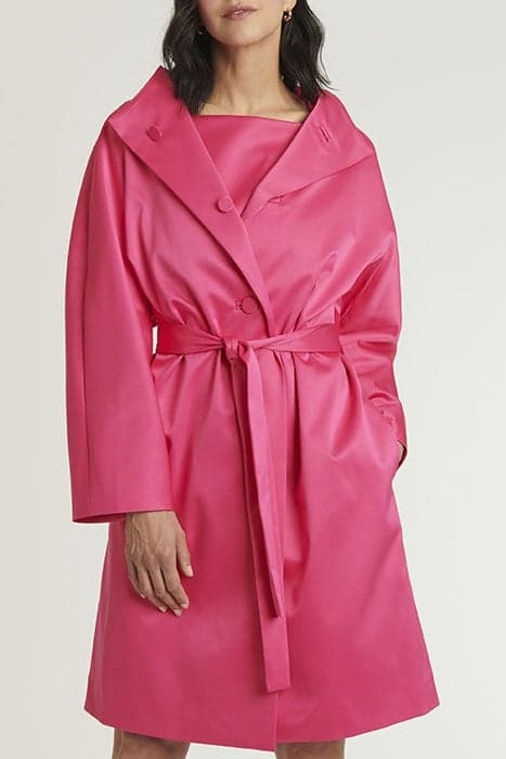 COAT SATIN DUCHESSE ROSE SHOCKING by Paule Ka