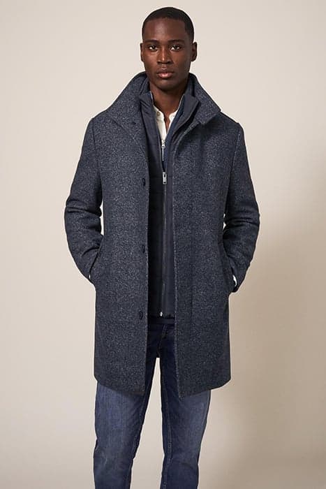 HORSHOLM WOOL FUNNEL COAT CHARCOAL GREY by White Stuff